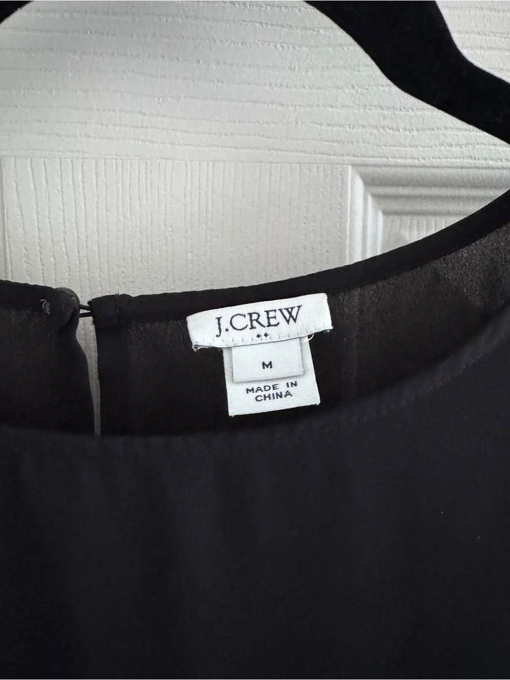 J. Crew Black Ruffle-Hem Peplum Blouse